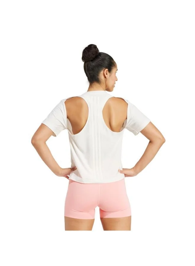 Adidas PrimeLift Back-Cutout 3-Stripes T-Shirt